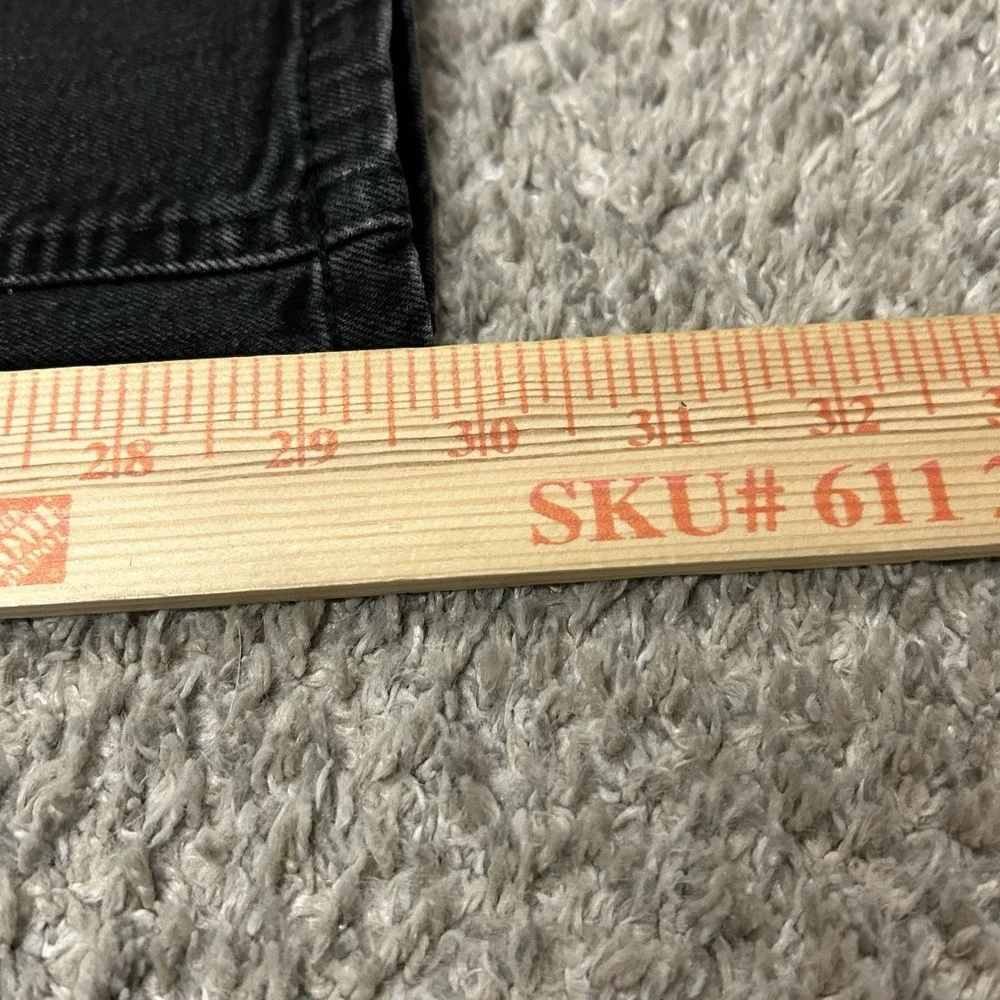 Levis 541 Jeans Mens 46X34‎ (Fits 44X30) Black Denim Athletic Taper Cotton Zip